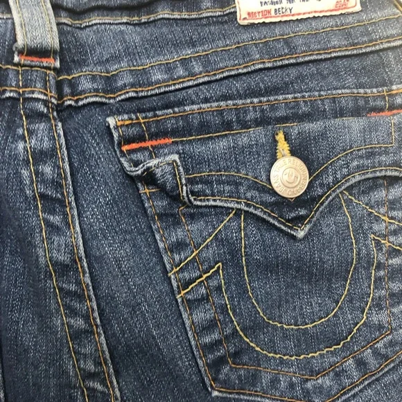 TRUE RELIGION Womens 28 Boot Cut Jeans Becky Medium Wash (altered, shortened) - Picture 13 of 16